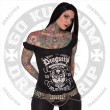 Dragstrip Kustom Womens Sugar Skull Gypsy Top